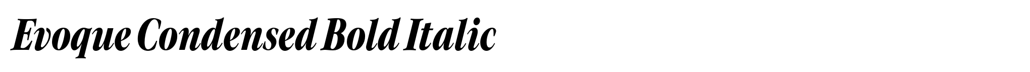 Evoque Condensed Bold Italic image
